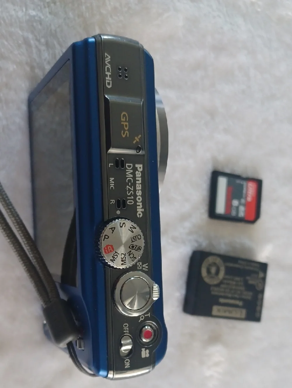 Panasonic Lumix Blue Compact Digital Camera Model DMC-ZS10
